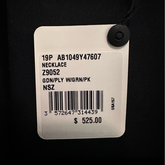 CHANEL Necklace 19p AB1049 Y47607 Z9052 Gold with pink and green shapes white CC - Picture 8 of 8